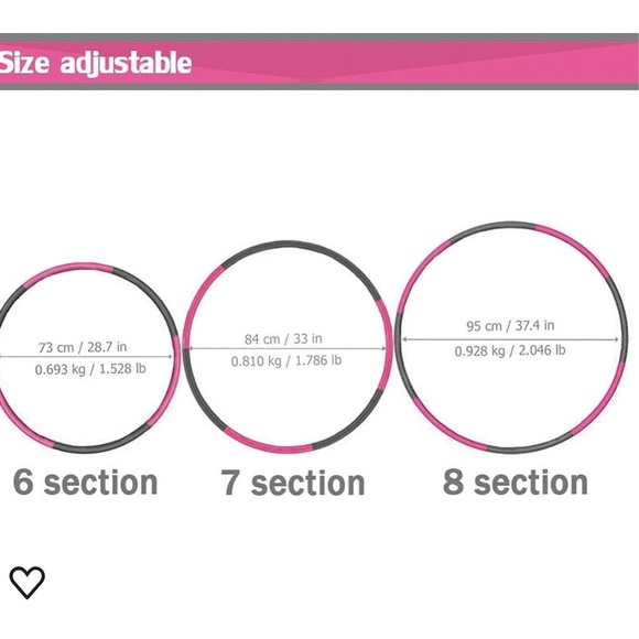 Weighted Hula Hoop for Adults - 2lb Exercise Hoop - Picture 2 of 4